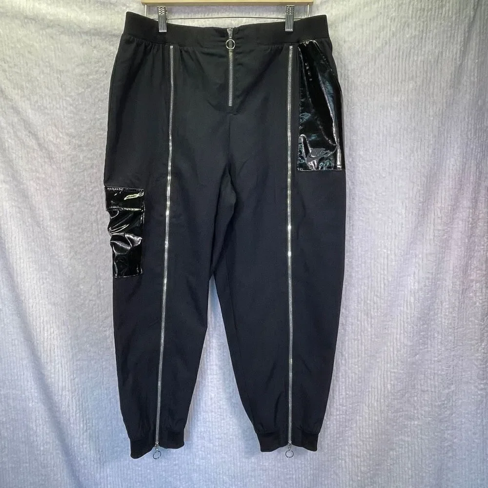 Nike Black Sportswear Icon Clash Woven Trousers Tracksuit Bottom Pant Size Large